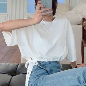 Drawstring waist T-shirt NWT